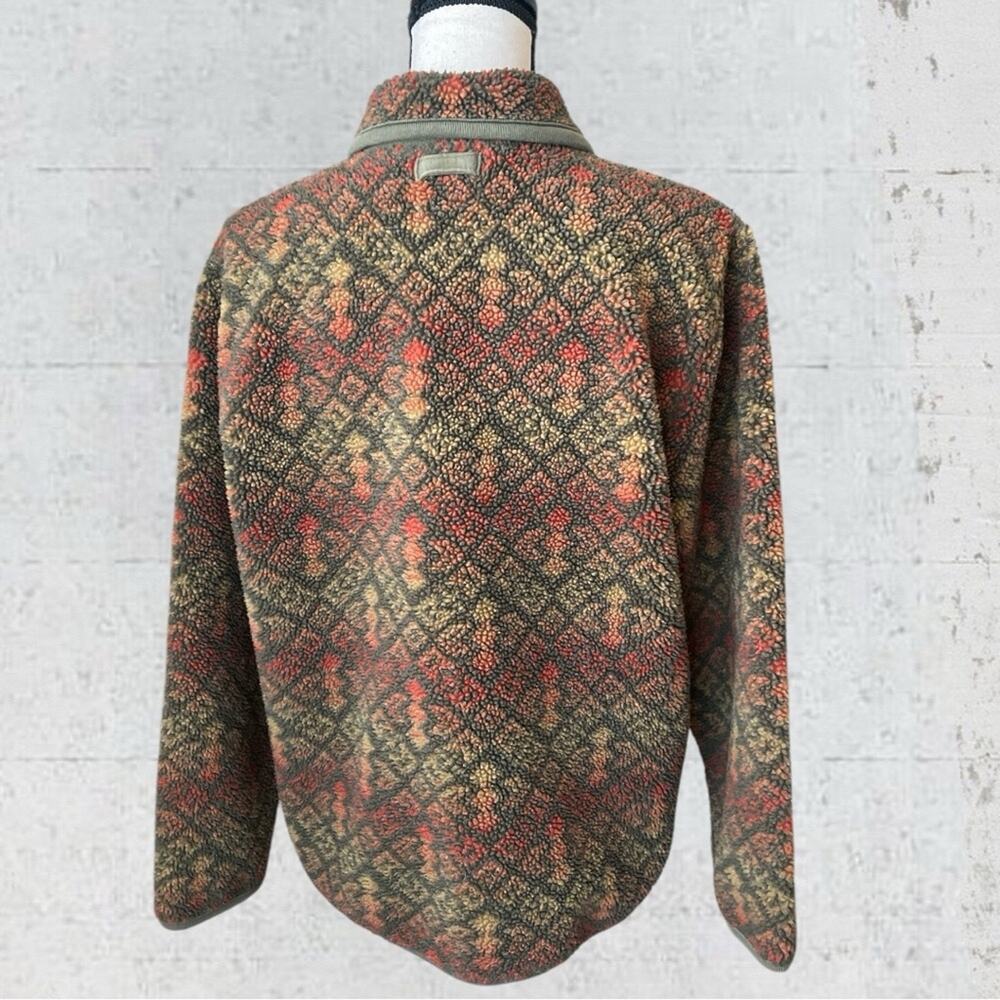 Orvis Olive, Rust & Gold Patterned Toggle Utility Jacket - Picture 6 of 10